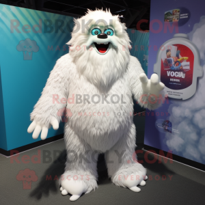 Hvid Yeti maskot kostume...