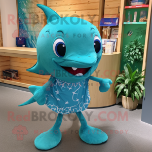 Teal Stingray mascotte...