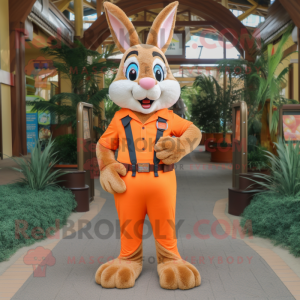 Orange Wild Rabbit mascotte...