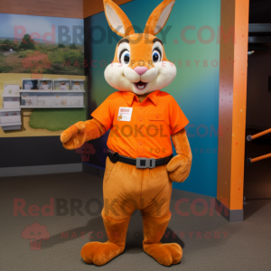 Orange Wild Rabbit mascotte...