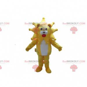 Mascote do leão com a crina em forma de estrela, sol -