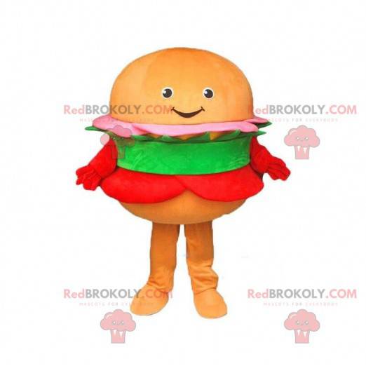 Orange hamburger maskot, hamburger kostume - Redbrokoly.com