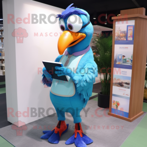 Blå Toucan maskot kostume...