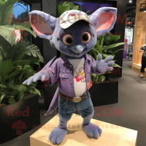 Purple Fruit Bat mascotte...