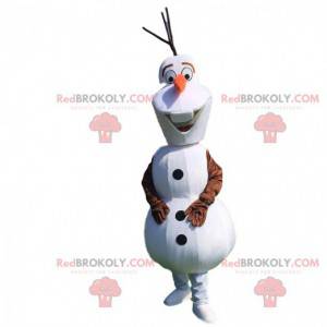 Mascote de Olaf, famoso boneco de neve dos desenhos animados -