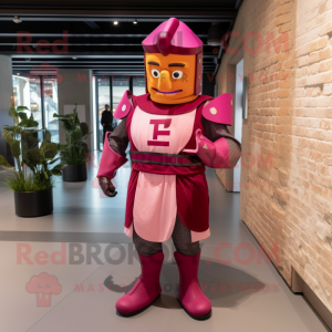 Roze mascotte kostuum van...