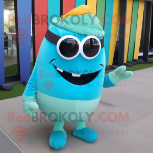 Cyan Burgers maskot kostume...