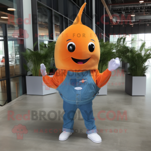 Orange Narwhal maskot...