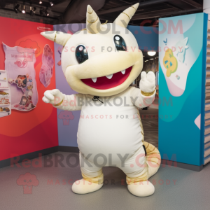 Cream Dragon maskot kostume...