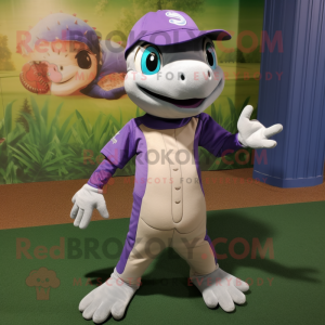 Lavendel Geckos maskot...
