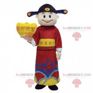 Asian man mascot, god of wealth, Asian costume - Redbrokoly.com