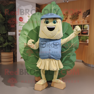 Tan Cabbage Leaf maskot...
