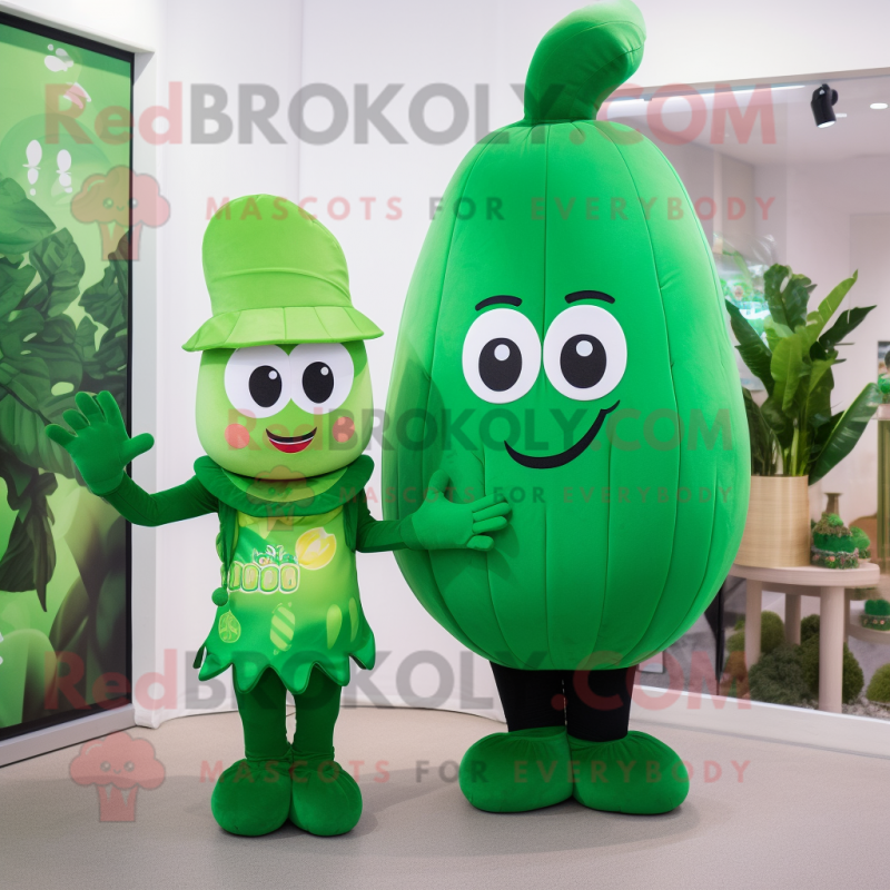 Forest Green Turnip mascot costume character dressed with a One-Piece Swimsuit and Beanies Forest Green Turnip mascot costume character dressed with a One-Piece Swimsuit and Beanies