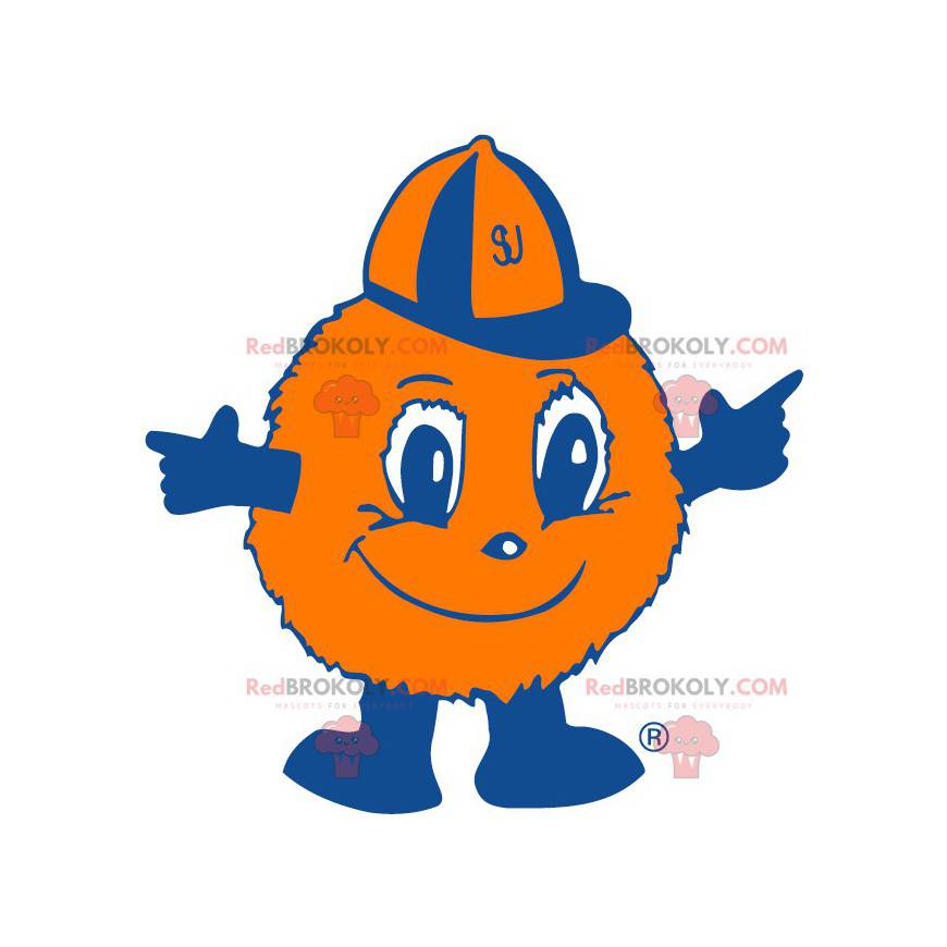 Ballong oransje pels ball maskot - Redbrokoly.com