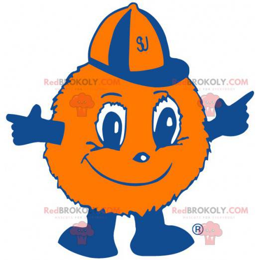 Balloon orange fur ball mascot - Redbrokoly.com