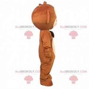 Cute and elegant brown monkey mascot, monkey costume -