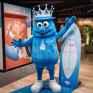 Blue King maskot kostume...