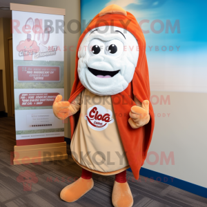 Rust Clam Chowder mascot costume character dressed with a Hoodie and Ties