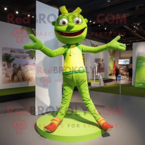 Lime Green Acrobat mascotte...