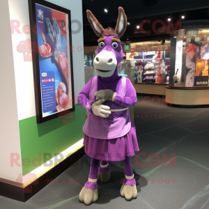 Purple Donkey mascotte...