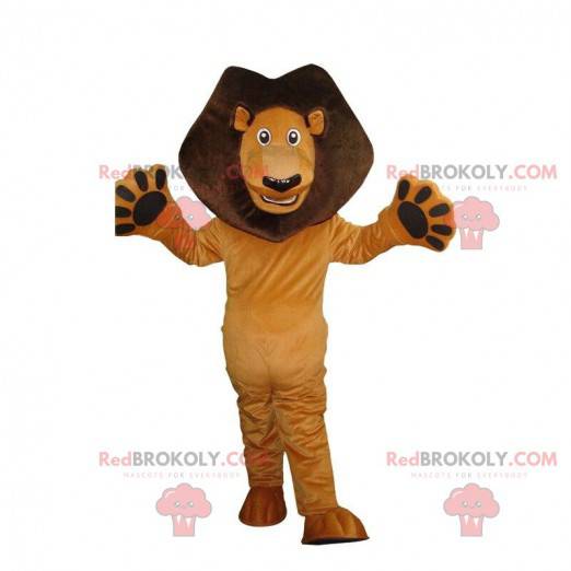 Mascote Alex, o famoso leão do desenho animado Madagascar -