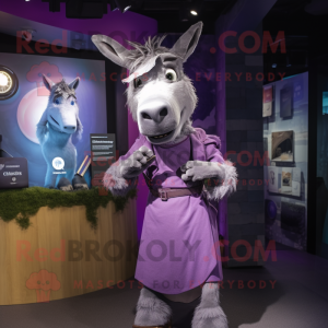 Purple Donkey mascotte...