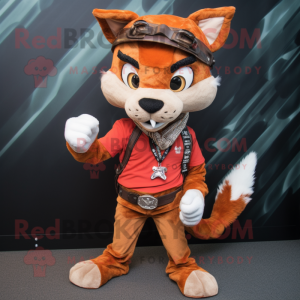 Rust Lynx maskot kostym...