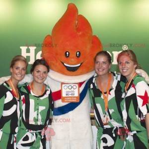 Mascotte de flamme orange des Jeux olympiques