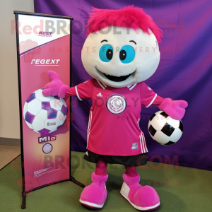 Magenta fodbold maskot...