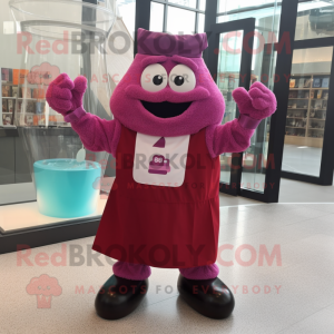 Magenta Zandloper mascotte...