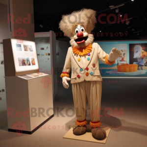 Beige Clown mascotte...