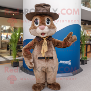 Brown Wild Rabbit mascotte...