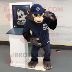 Navy Chimpansee mascotte...