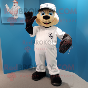 Hvit baseballhanske maskot...