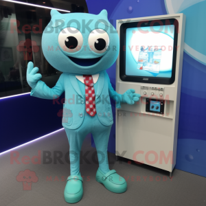 Cyan TV maskot kostym...