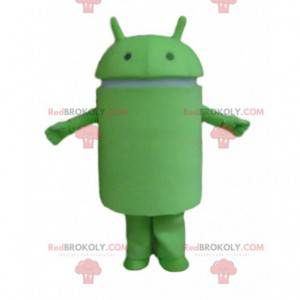 Android-maskot, grønn robotkostyme, forkledning til