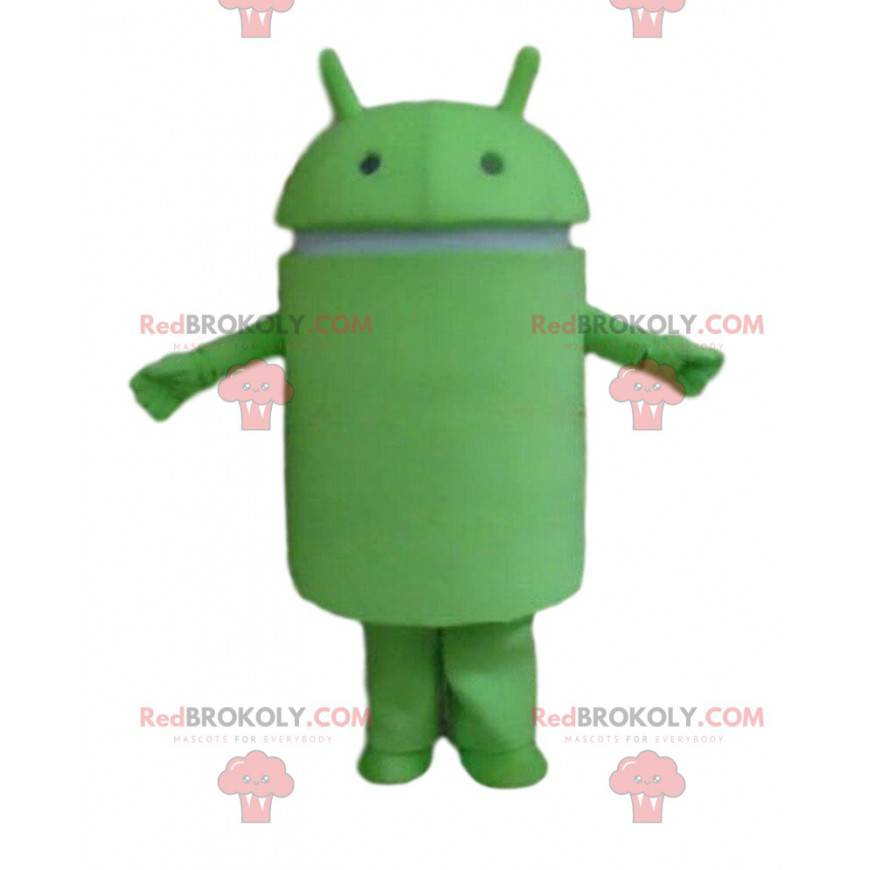 Mascotte Android, costume de robot vert, déguisement de GSM -