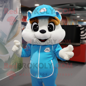 Sky Blue Chipmunk mascotte...