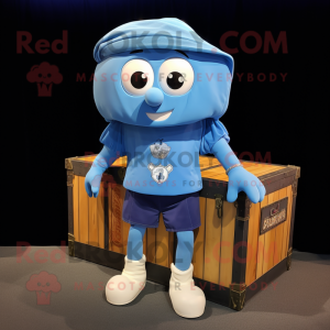 Blue Treasure Chest maskot...