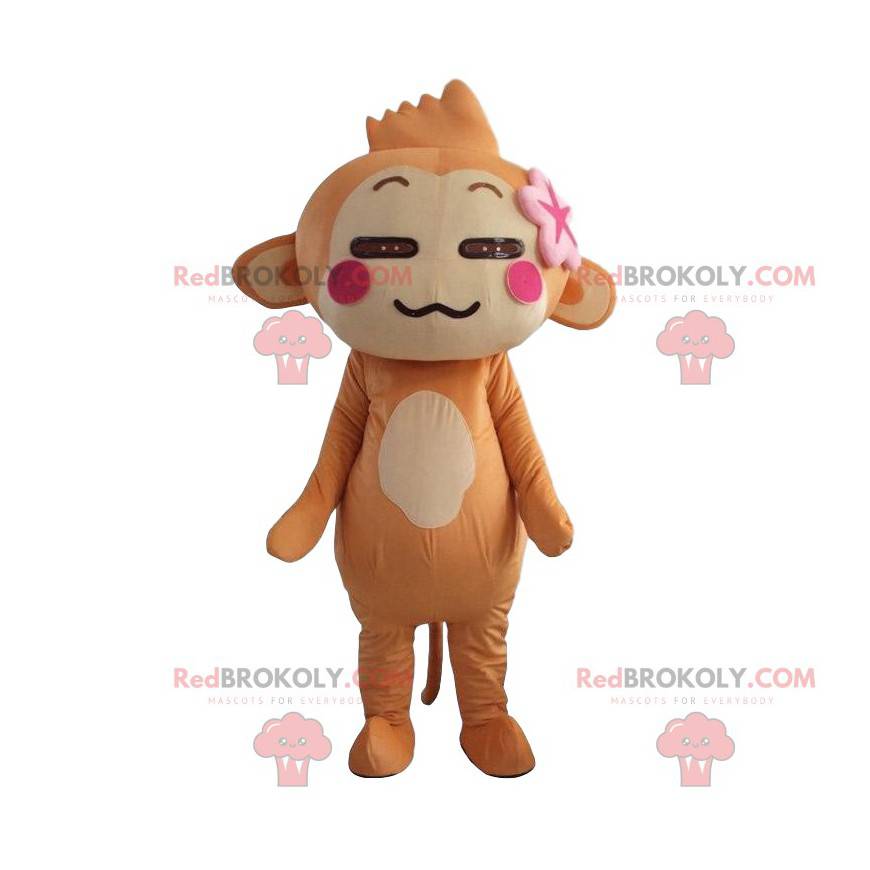 Mascotte du singe Yoyo et Cici, célèbre singe marron -