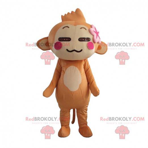 Yoyo and Cici monkey mascot, famous brown monkey -