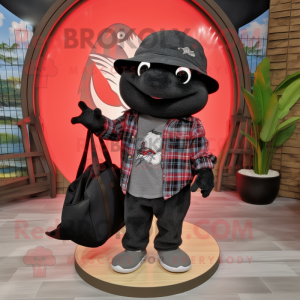 Personagem de mascote Black...