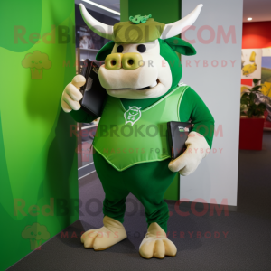 Green Bull mascotte kostuum...