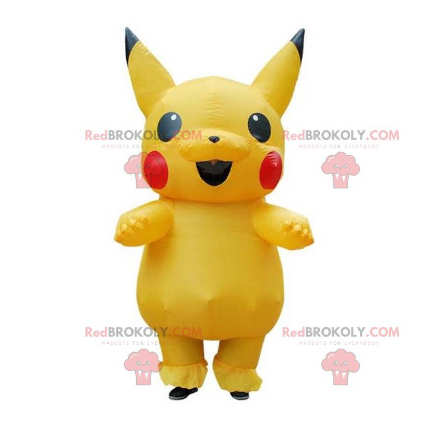 Mascote Pikachu, o famoso Pokémon de mangá amarelo -