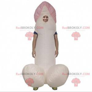 Mascot grote roze penis, gigantische fallus kostuum -