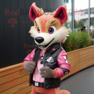 Pinker Dingo Maskottchen...