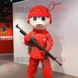 Red Sniper maskot drakt...