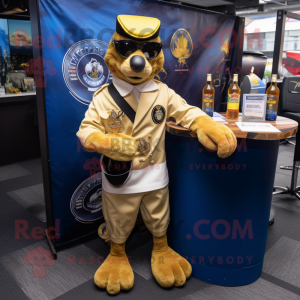 Gold Navy Seal mascotte...