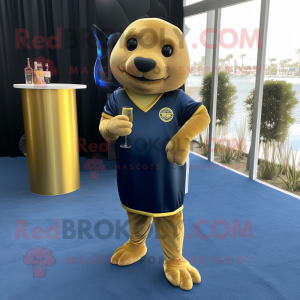 Gold Navy Seal Maskottchen...