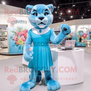 Cyan Mountain Lion mascotte...